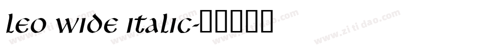 Leo Wide Italic字体转换